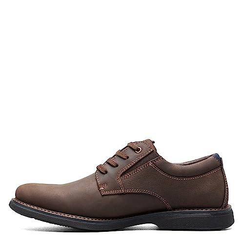 Nunn Bush Otto Herren-Schnürschuh aus Oxford-Leder mit einfacher Zehenpartie und leichter Sohle, Braun Crazy Horse, 10 X-Wide von Nunn Bush