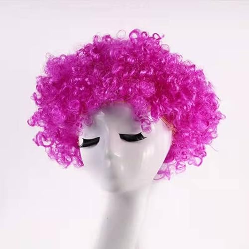 Halloween Mardi Gras Cap Fashion Holiday Fluffy Funny Show Clown Perücke, Lila von Nunubee