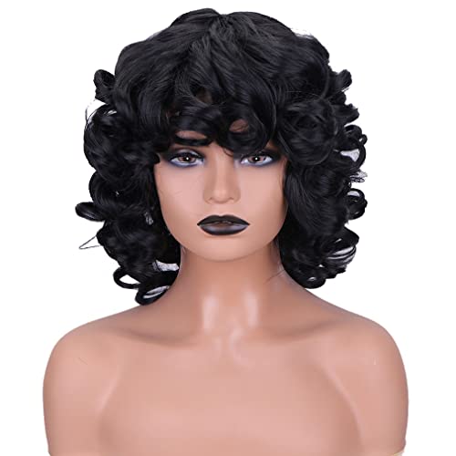 Nunubee Stright Wig Damen Kurze Perücken Bob Synthetische Cosplay Perücke Mädchen Tägliche Verwendung Bunte Perücken,Blau 8Inch von Nunubee