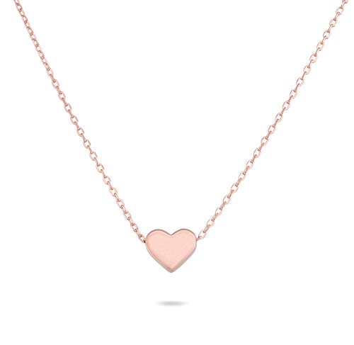 Nuoli® Kette Damen Rosegold 925 Sterling Silber (45 cm) Kette mit Herz von Nuoli