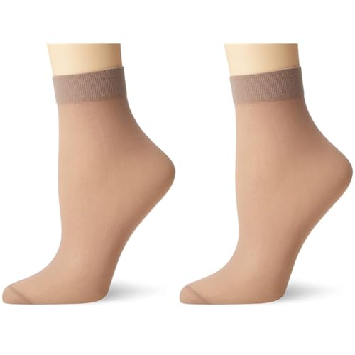 Nur Die Söckchen 30 DEN semi-blickdichte transparente Nylon Socken mit Komfortbund unsichtbar matte Optik Damen von Nur Die