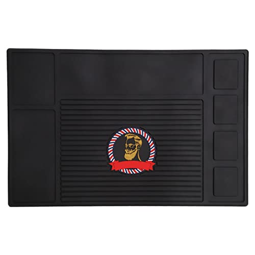 Nutriess Barber Station Organizer, rutschfeste Silikonmatte, rutschfeste, wasserdichte Werkzeugunterlage, stark haftende Matte für den Friseursalon, rutschfester Barber Tool Nutriess Barber Station Organizer, rutschfeste Silikonmatte, rutschfeste, wasserdichte Werkzeugunterlage, stark haftende Matte für den Friseursalon, rutschfester Barber Tool von NutriEss