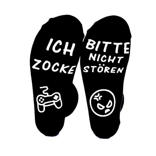 NxnChc Lustige Gaming - Socken mit Spruch BITTE NICHT STÖREN ICH ZOCKE: Ideale Geschenke für Männer, Jungs, Teenager und Kinder zu Osterfest, Geburtstag und Valentinstag Weiß NxnChc Lustige Gaming - Socken mit Spruch BITTE NICHT STÖREN ICH ZOCKE: Ideale Geschenke für Männer, Jungs, Teenager und Kinder zu Osterfest, Geburtstag und Valentinstag Weiß von NxnChc