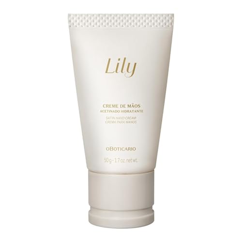 O Boticário Lily Handcreme, parfümiert, Satin, anspruchsvoll, langanhaltender Duft und 48 Stunden Feuchtigkeitsspendung, 50 g von O Boticário