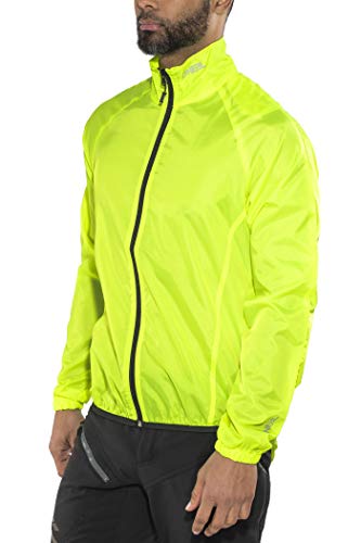 O'NEAL | Mountainbike-Regenjacke | Mountainbike MTB Downhill BMX | Wasserabweisend & atmungsaktiv, Elastische Bündchen, Reflektierender Print | Breeze Rain Jacket | Erwachsene | Neon-Gelb | Größe L von O'NEAL