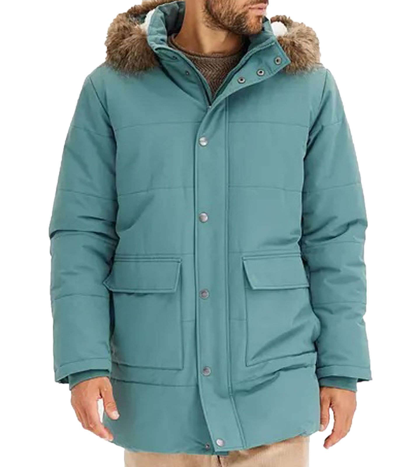 Herren Funktionsjacke mit Fellkapuze nachhaltiger gesteppter Parka Outdoor-Jacke mit abnehmbarer Kapuze 948068 Graugrün Herren Funktionsjacke mit Fellkapuze nachhaltiger gesteppter Parka Outdoor-Jacke mit abnehmbarer Kapuze 948068 Graugrün von O46bpx