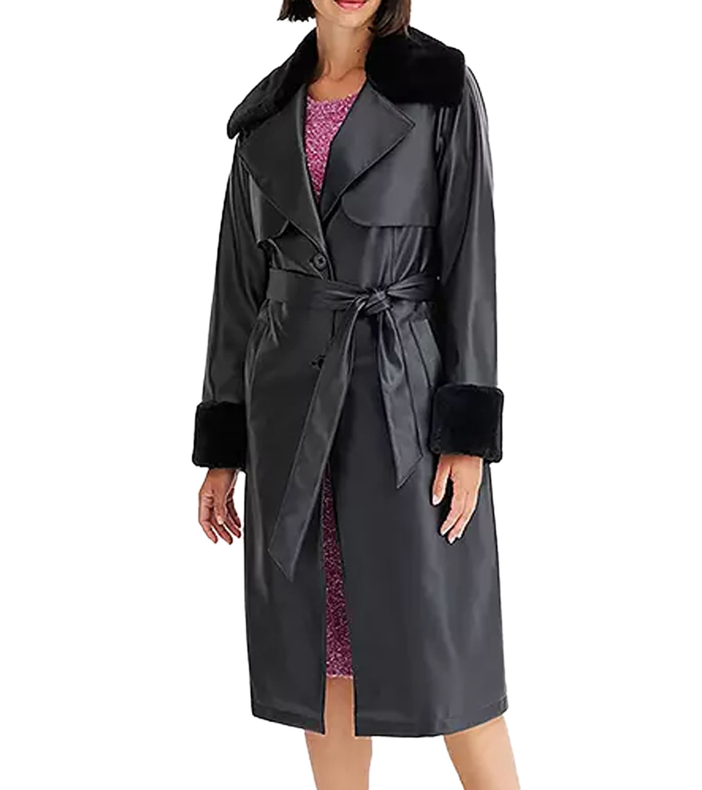 nachhaltiger Damen Lederimitat-Mantel mit Kunstfell Kragen Kunstleder-Jacke Frühlings-Mantel 959571 Schwarz nachhaltiger Damen Lederimitat-Mantel mit Kunstfell Kragen Kunstleder-Jacke Frühlings-Mantel 959571 Schwarz von O46bpx