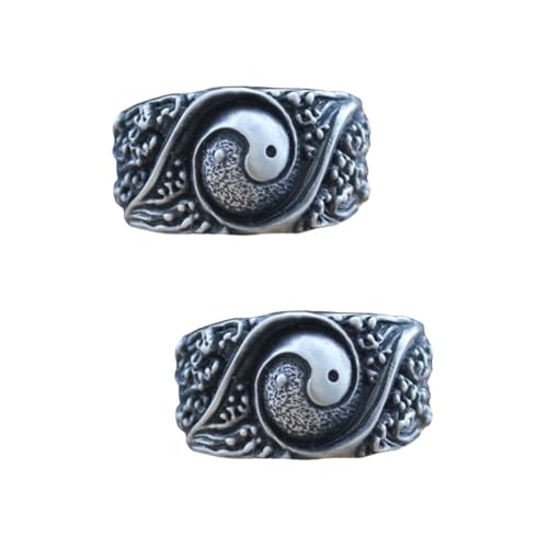 OATIPHO 2St Tai Chi Ring bastelzeug craft Partyring longevity kalanchoe Herrenring Ringe für Männer Taoismus-Ring Männer Taoismus Ring Unisex-Ring Transport Schmuck Kupferring Fräulein von OATIPHO