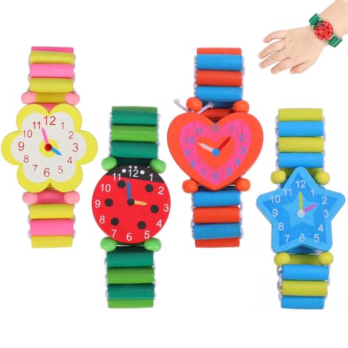OATIPHO 4stücke Junge Mädchen Holz Armbanduhr Spielzeug Kreative Cartoon Uhr Mit Dehnbarem Armband Umweltfreundliches Design Geeignet Für Junge Mädchen Lustige Muster Zufällige OATIPHO 4stücke Junge Mädchen Holz Armbanduhr Spielzeug Kreative Cartoon Uhr Mit Dehnbarem Armband Umweltfreundliches Design Geeignet Für Junge Mädchen Lustige Muster Zufällige von OATIPHO