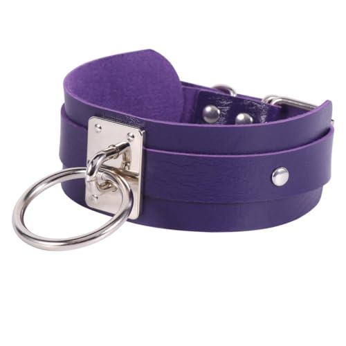 OATIPHO Breite Halsbandkette Schwarze Halskette Für Frauen Herz Halsband Halsreifen Für Frauen Für Charm-halskette Gothic-halsband Strassenfotografie Zubehör Damen Violett von OATIPHO