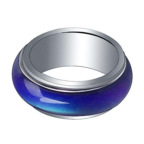 OATIPHO Thermochromer Ring kinderringe schellenkranz kinder weihnachsgeschenke Stapelbare Fingerringe Stimmungsringe Gefühlsring Ring für Männer Temperatur erfassen Schmuck männlich Kupfer von OATIPHO