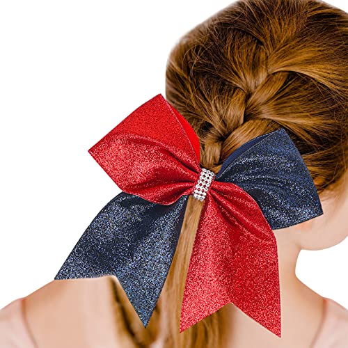 1 STÜCK Haargummis Gradient Pailletten Bowknot Kopfschmuck Seile Dekorationen Kopfschmuck Dekoration Haargummis Für Mädchen Anzug Herren (Navy, One Size) von OBiQuzz