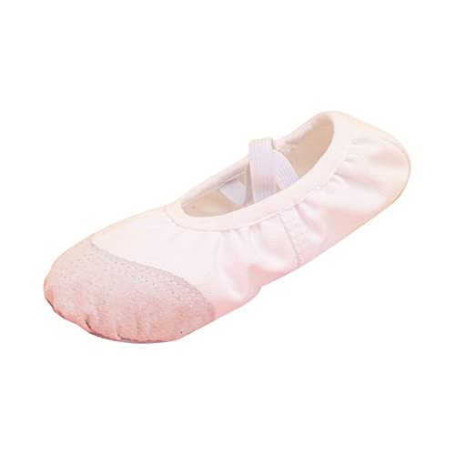 Ballettschuhe Mädchen - Ballettschläppchen Professionell Tanzschuhe Trainings Gymnastikschuhe Weich Sohle Yogaschuhe Kinder Dehnbar Ballettschläppchen Stretch-Leinwand Ballerinas von OBiQuzz