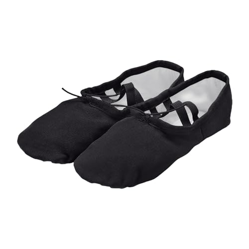 Kinder Ballerinas Mädchen - Geteilte Ledersohle Tanzschuhe Flats Gymnastikschuhe Weich Bequem Trainingsschuhe rutschfest Schulschuhe Leicht Sportschuhe Komfortabel Kinder Freizeitschuhe von OBiQuzz