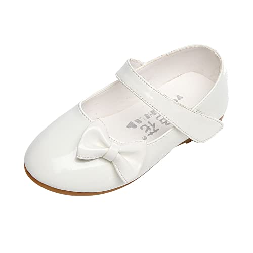 Mädchen Mary Jane Halbschuhe - Bequem Lackleder Ballerinas Gummisohle Weichen Lackschuhe Pu-Leder Tanzschuhe Kinder Prinzessinen Schuhe Hochzeit Kleidschuhe Casual Einzelne Schuhe von OBiQuzz