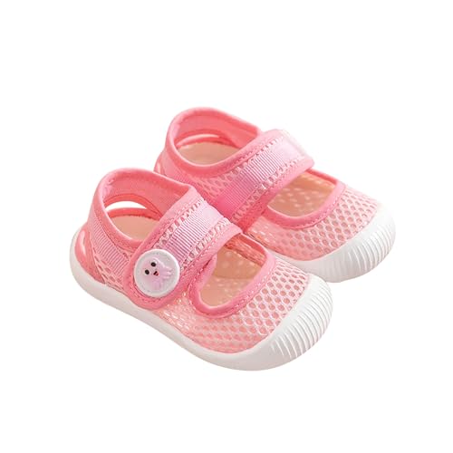 OBiQuzz Baby Krabbelschuhe Mädchen Sommer - Geschlossene Zehen Lauflernschuhe Athletic & Outdoor Wandernchuhe Rutschfeste Strandsandalen Sport-Trail-Sandalen Mesh Atmungsaktive Turnschuhe von OBiQuzz