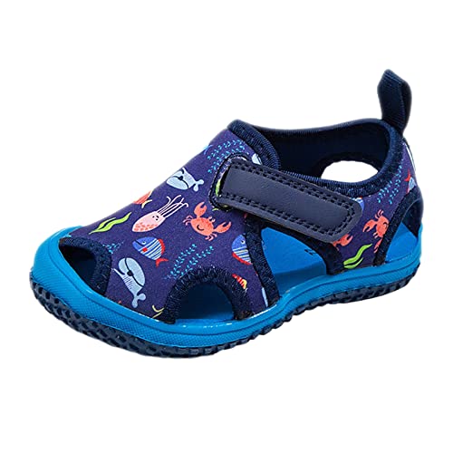 OBiQuzz Babyschuhe, modische Freizeit-Sandalen, flache Kleinkind-Schuhe, bequeme, weiche, lässige Kleinkind-Schuhe Elefanten Sandalen (Purple, 23 Toddler) von OBiQuzz