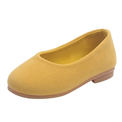 OBiQuzz Kinderschuhe Mädchen Slip-On - Einzelne Schuhe Einfarbig Freizeitschuhe Flats Schulschuhe Weichen Sohle Mary Jane Schuhe Casual Bequem Halbschuhe Klassische Übergangsschuhe Kleidschuhe von OBiQuzz