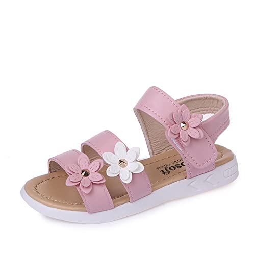 OBiQuzz Mädchen Kleinkind Gummi Sandalen rutschfeste Sandalen Kinder Blume Schuhe Baby Schuhe Lauflernschuhe Hausschuhe (Pink, 2-2.5 Years) von OBiQuzz