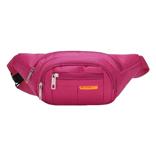 Running Fanny Pack Herren- und Damen-Handy-Out-of-Home-Casual-Kuriertasche, Bedruckte eng anliegende Geldbörse Taktische Hüfttaschen (Hot Pink, One Size) von OBiQuzz