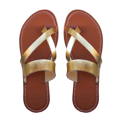 Sandalen & Slides Für Damen : Flip-Flops Damen Flach Zehentrenner Römische Sandaletten Rutschfest Strandschuhe Glitzer Slippers Strand Sandalen Freizeitsandalen Zehensandalen Sommerschuhe Flipflop von OBiQuzz