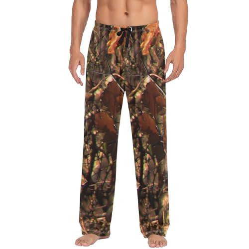 ODAWA Pyjamahose für Herren, traditioneller Stil, Schlaf-Lounge-Hose mit Taschen, lange PJ-Hose, Deep Woods Camo, X-Large von ODAWA