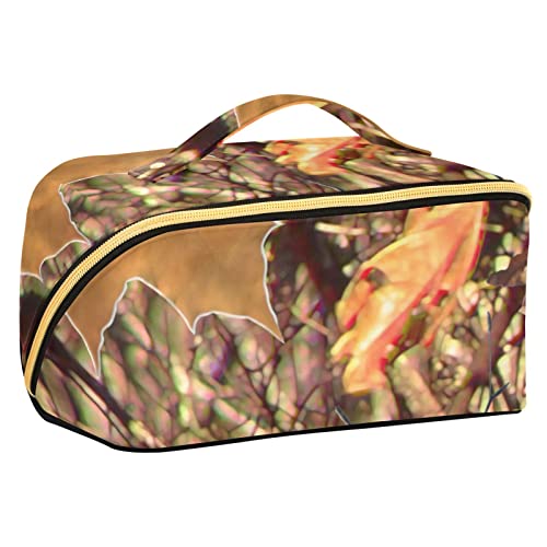 ODAWA Reise-Make-up-Tasche mit Regenbogen-Flagge, tragbar, große Öffnung, Kosmetiktasche für Damen und Mädchen, Deep Fall Camouflage von ODAWA