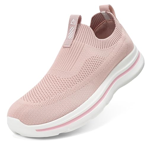 ODCKOI Damen Slip On Sneaker Atmungsaktiv Turnschuhe Leicht Mesh Sportschuhe Walkingschuhe Bequme Schlupfschuhe für Gym Fitness-FENSE-39 von ODCKOI