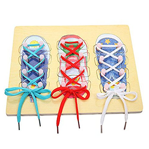 OFKPO Kinder Schnürsenkel Spielzeug,Holz Schuhe Schnürsenkel Training Pädagogisches Spielzeug für Kinder Jungen mädchen OFKPO Kinder Schnürsenkel Spielzeug,Holz Schuhe Schnürsenkel Training Pädagogisches Spielzeug für Kinder Jungen mädchen von OFKPO