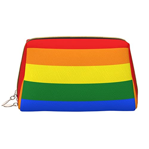 OGNOT Niagara Falls Kulturbeutel, Reise-Organizer für Männer und Frauen, leichte Leder-Make-up-Tasche, große Kosmetiktasche, Regenbogen, Einheitsgröße von OGNOT