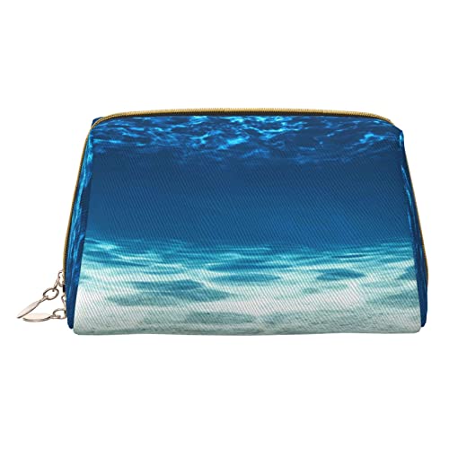 Underwater Ocean View Kulturbeutel Reiseorganizer für Männer und Frauen, leichte Leder-Make-up-Tasche, kleine Kosmetiktasche, Unterwasser-Ozeanblick, Einheitsgröße von OGNOT