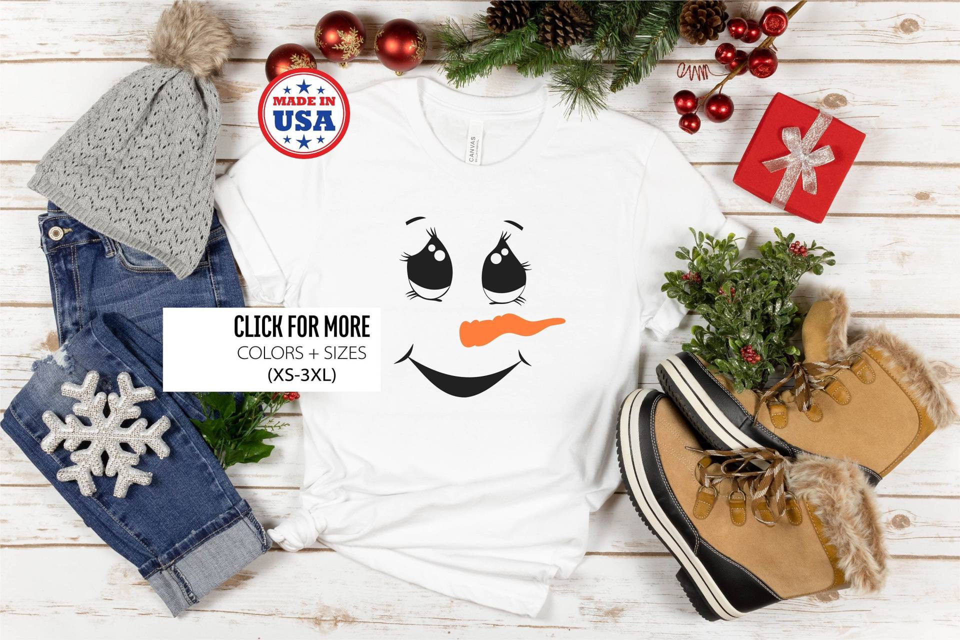 Schneemann Shirt, Weihnachtshemd Für Frauen, Weihnachten Kinder Kleinkind Familie, Weihnachtshemden, Weihnachtshemden Individuell von OJEYAPPAREL