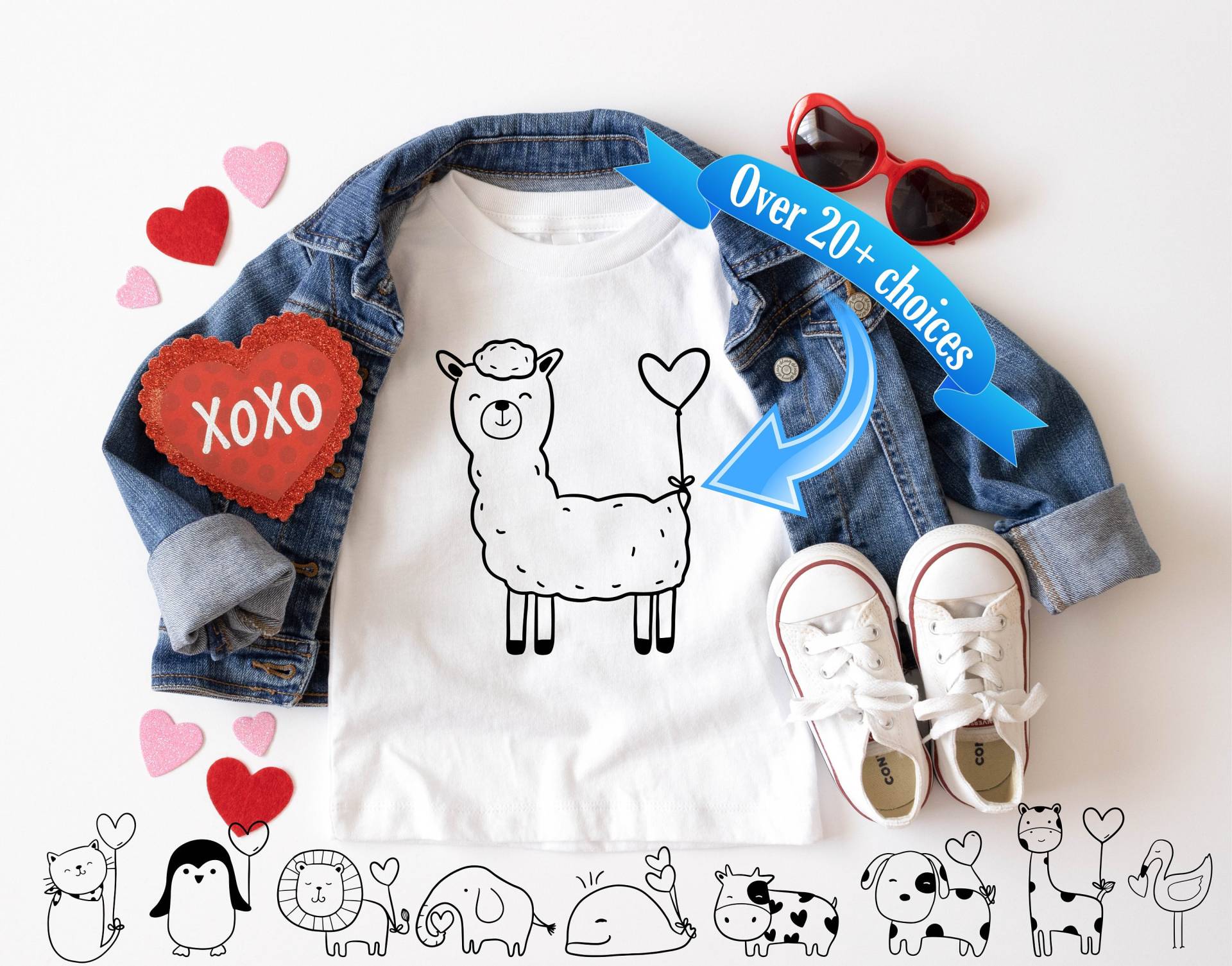 Valentine Kinder Shirt, Benutzerdefinierte Kleinkind Tier Shirts, Lustiges Personalisiertes Geschenk von OJEYAPPAREL