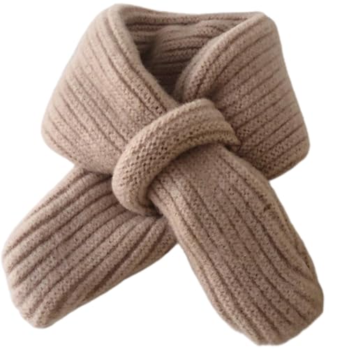 Atmungsaktiver, langer Schal für Kinder, Unisex, Kleinkinder, einfarbig, gestrickt, Winter, verstellbar, wärmer, Einheitsgröße, Kunstwollgarn von OLACD