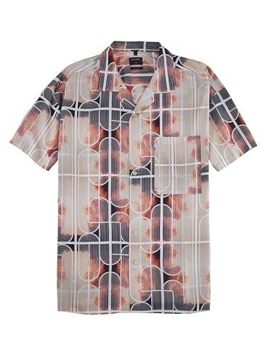 OLYMP Herren Oberhemd Kurzarm Casual,Digitaldruck auf Uni,Relaxed fit,Revers-Kragen,Weiss 00,XL OLYMP Herren Oberhemd Kurzarm Casual,Digitaldruck auf Uni,Relaxed fit,Revers-Kragen,Weiss 00,XL von OLYMP
