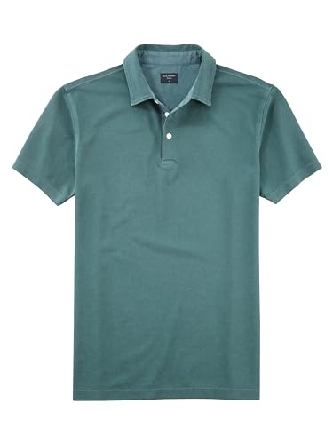 OLYMP Herren Polo-Shirt Kurzarm Casual Wirk,Uni,Regular fit,türkis 43,XL von OLYMP