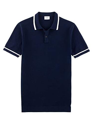 OLYMP Herren Polo-Shirt Kurzarm Level Five Strick,Uni,Body fit,Polo-Kragen,Marine 18,XL von OLYMP