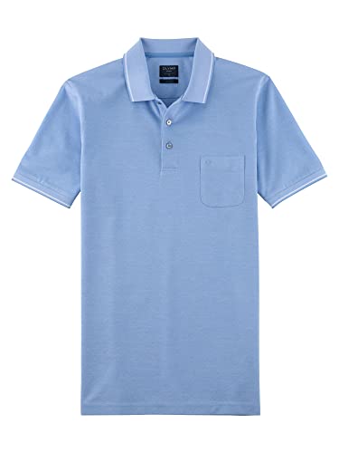 OLYMP Herren Polo-Shirt Kurzarm Polo,Uni,modern fit,Polo-Kragen,hellblau 10,S von OLYMP