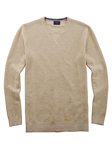 OLYMP Herren Pullover Rundhals Casual Strick,Uni,Regular fit,Hellbeige 20,M von OLYMP