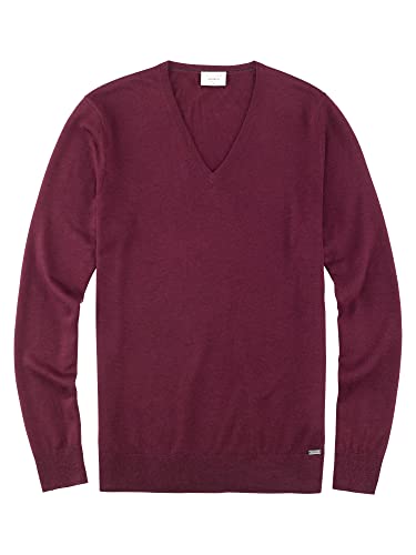 OLYMP Herren Pullover V-Ausschnitt Level Five Strick,Body fit,Chianti 38,S von OLYMP