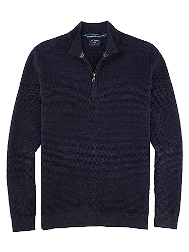 OLYMP Herren Strickpullover Casual Strick,Uni,Regular fit,Marine 18,L von OLYMP