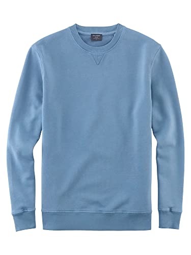 OLYMP Herren Sweatshirt Sweat,Uni,modern fit,Rauchblau 13,M von OLYMP