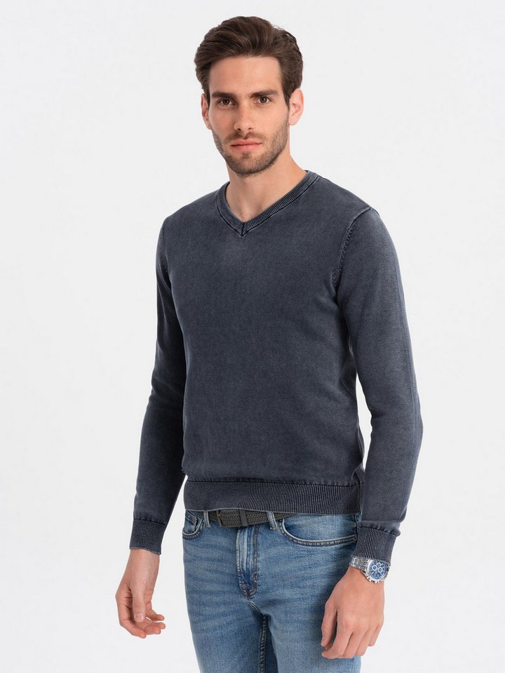 OMBRE V-Ausschnitt-Pullover Pullover für Männer mit Rundhalsausschnitt von OMBRE