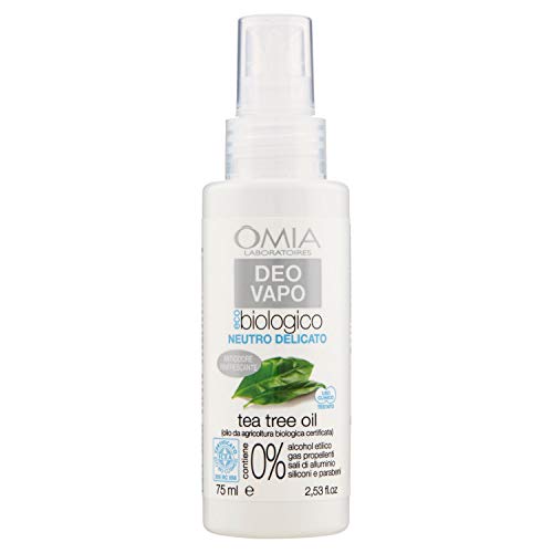 Omia - Bio-Vapo Eco mit Teebaumöl, erfrischendes und geruchshemmendes Deodorant, ohne Aluminiumsalze und Gas, Frische für 24 Stunden, Deodorant für Damen und Herren, dermatologisch getestet - 75 ml von Omia