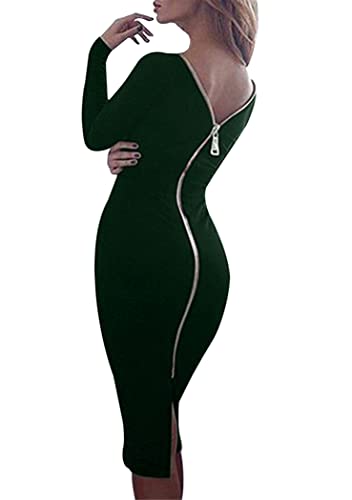 OMZIN Damen Elegante Bodycon Kleider Etuikleider Midikleider Abendkleider Partykleider Club Kleid Elegantes Bleistiftkleid Kleid Grün M OMZIN Damen Elegante Bodycon Kleider Etuikleider Midikleider Abendkleider Partykleider Club Kleid Elegantes Bleistiftkleid Kleid Grün M von OMZIN