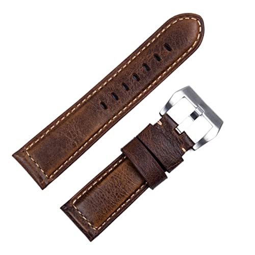 ONECMN Handgefertigtes Uhrenarmband, Zubehör, Retro, Vintage, echtes Crazy Horse-Leder, 24 mm, Uhrenarmband für Panerai-Armband, 22 mm, Achat von ONECMN