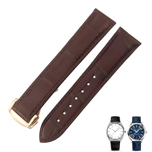 ONECMN Uhrenarmband aus Krokodilleder, passend für Omega De Ville Seamaster Constellation, 18 mm, 19 mm, 20 mm, 21 mm, 22 mm, echtes Alligatorleder-Armband, 19 mm, Achat von ONECMN