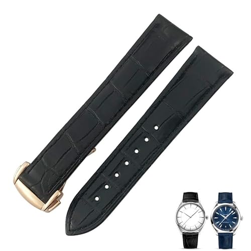 ONECMN Uhrenarmband aus Krokodilleder, passend für Omega De Ville Seamaster Constellation, 18 mm, 19 mm, 20 mm, 21 mm, 22 mm, echtes Alligatorleder-Armband, 22 mm, Achat von ONECMN