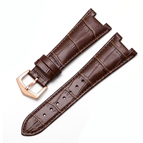 ONECMN Uhrenarmband aus echtem Leder für Patek Philippe 5711 5712G Nautilus Uhren Herren und Damen, spezielle Kerbe, 25 mm x 12 mm Uhrenarmband, 25-12mm, Achat von ONECMN