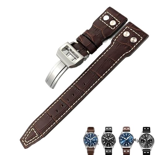 ONECMN Uhrenarmband aus italienischem Rindsleder für IWC-Uhrenarmbänder, 20 mm, 21 mm, 22 mm, 21 mm, Achat von ONECMN